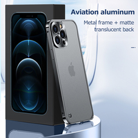 Luksusowa metalowa rama ochrona obiektywu dla iPhone 12 13 mini Pro Max aluminiowa obudowa telefonu dla iPhone 11 matowa przezroczysta tylna okładka 5